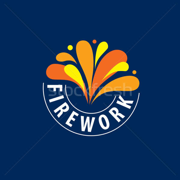 vector logo for fireworks Stock photo © butenkow