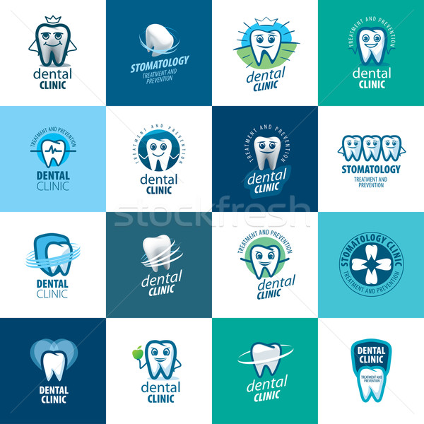 Vector logo tandheelkunde behandeling het voorkomen bescherming Stockfoto © butenkow