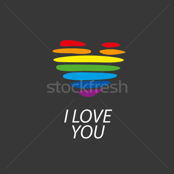 ロゴ 中心 虹 デザイン ゲイ レズビアン ストックフォト © butenkow