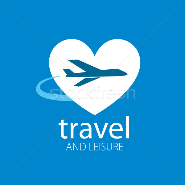 Viajar vetor logotipo modelo avião vôo Foto stock © butenkow