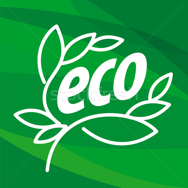 Abstract eco vector logo in the form of plants Stock photo © butenkow