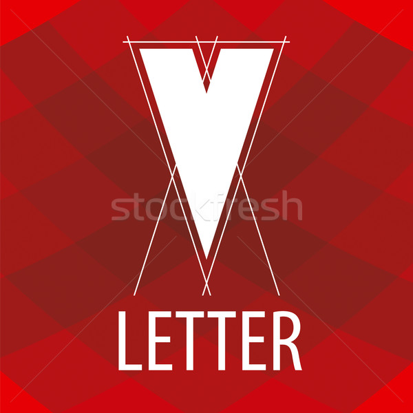 vector logo the letter V in the form of a drawing Stock photo © butenkow