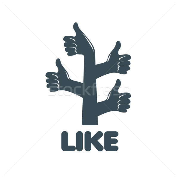 вектора логотип подобно большой палец руки вверх бизнеса Сток-фото © butenkow