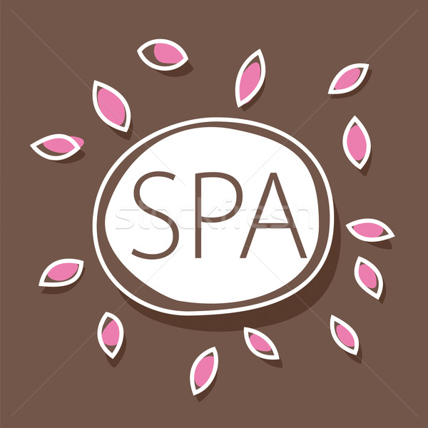 Abstract vector logo spa salon lichaam Stockfoto © butenkow