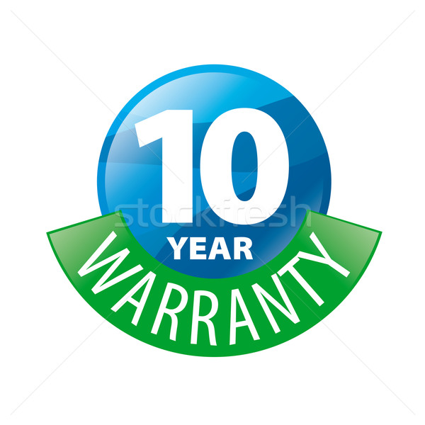 vector logo in the shape of a circle 10-year warranty Stock photo © butenkow