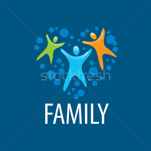 Vektör logo aile soyut imzalamak sendika Stok fotoğraf © butenkow