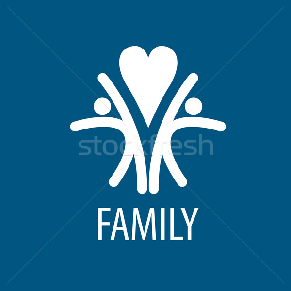 Vektör logo aile soyut imzalamak sendika Stok fotoğraf © butenkow