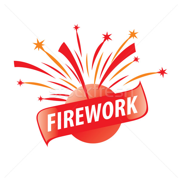 vector logo for fireworks Stock photo © butenkow