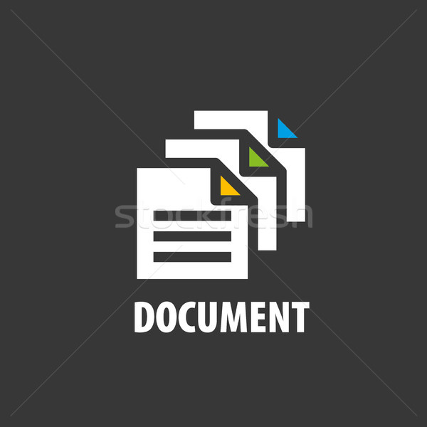 vector logo document Stock photo © butenkow