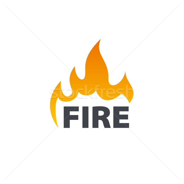 Chama fogo vetor de logotipo de queima quente v5