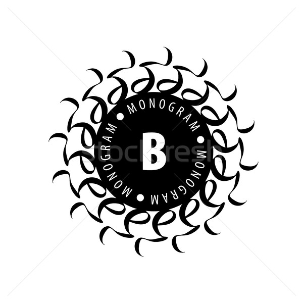 Monogram vector frame logo sjabloon patroon Stockfoto © butenkow