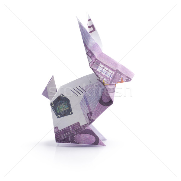 Origami Hare From Banknotes Stock Photo алексей бутенков