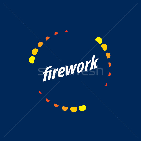 vector logo for fireworks Stock photo © butenkow