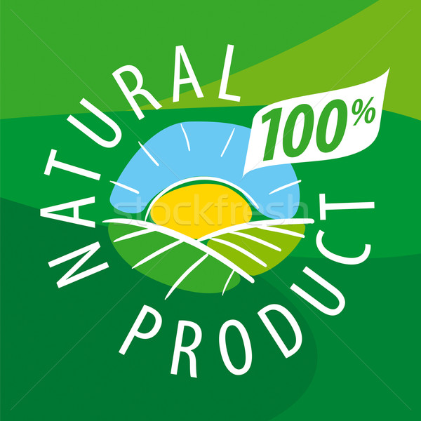 vector logo ecological landscape for natural products Stock photo © butenkow