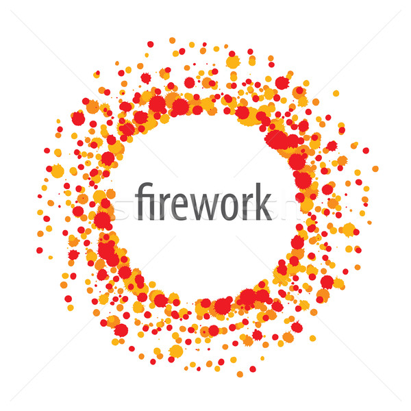 vector logo for fireworks Stock photo © butenkow