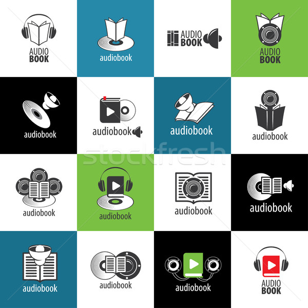 Audiobook. Vector logo template Stock photo © butenkow