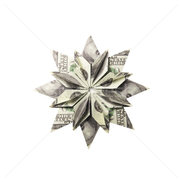 Money Origami snowflake Stock photo © butenkow