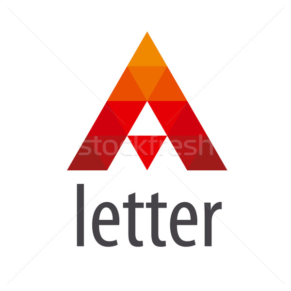 triangular vector logo red letter A Stock photo © butenkow