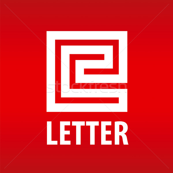 vector logo letter E in the form of a labyrinth Stock photo © butenkow