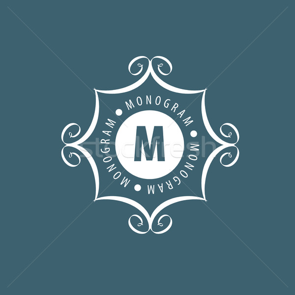 Monogram vector frame logo sjabloon patroon Stockfoto © butenkow