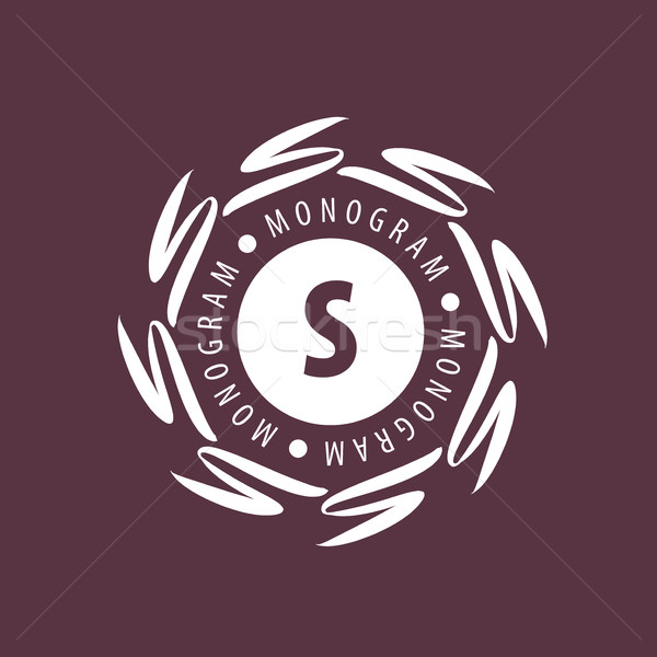 Monogram vector frame logo sjabloon patroon Stockfoto © butenkow