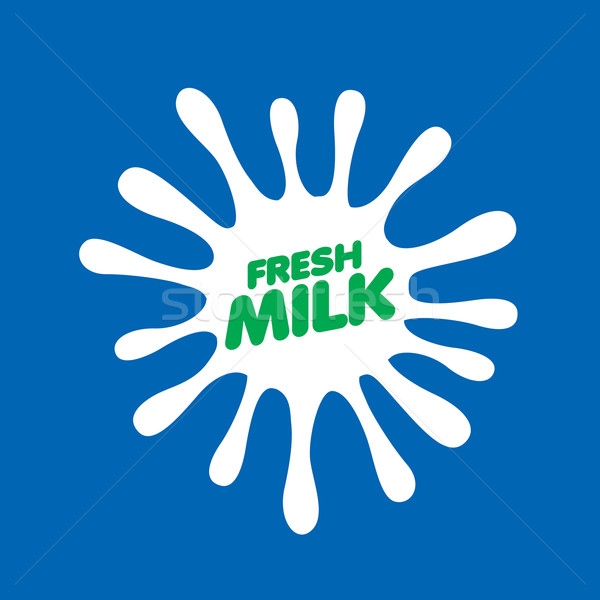 Vector Milk logo Stock photo © butenkow