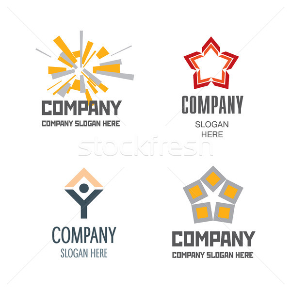 construction of abstract logos Stock photo © butenkow