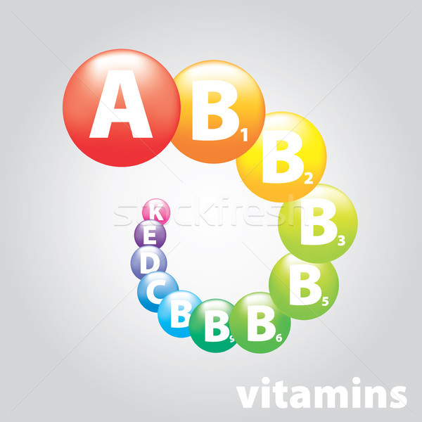 logo brand vitamin nutrition Stock photo © butenkow