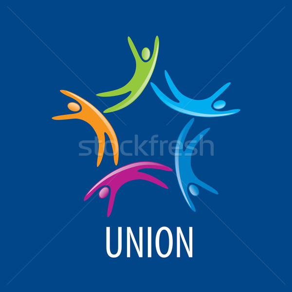 Logo sendika insanlar soyut vektör renkli Stok fotoğraf © butenkow