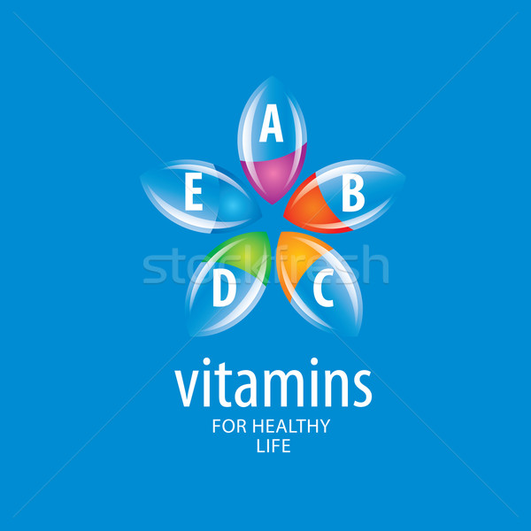 Vetor logotipo vitaminas abstrato modelo saúde Foto stock © butenkow