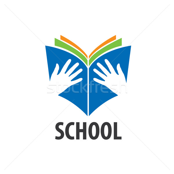 Vector logo-ul şcoală abstract cărţi ilustrare Imagine de stoc © butenkow