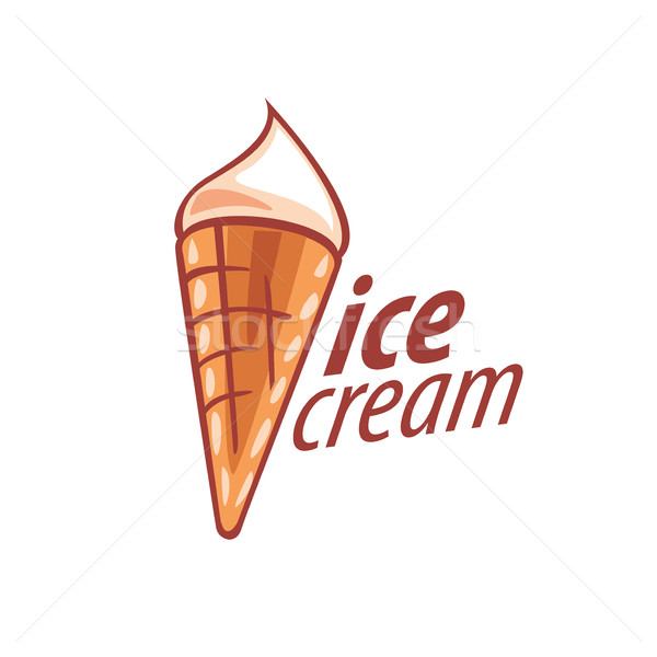 Logo lody projektowanie logo szablon żywności tle Zdjęcia stock © butenkow