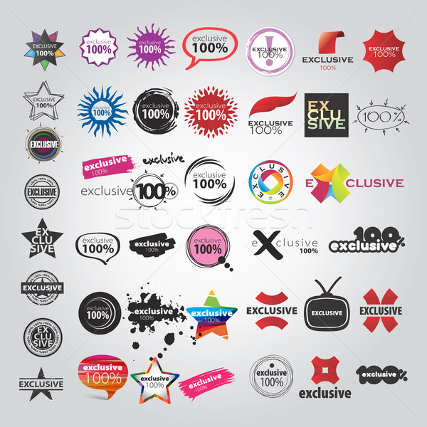 vector the collection of logos signs pointers Stock photo © butenkow