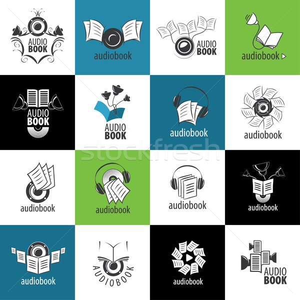 Audiobook. Vector logo template Stock photo © butenkow