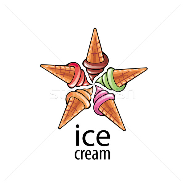 Logo lody projektowanie logo szablon czekolady tle Zdjęcia stock © butenkow