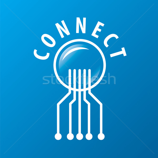 Vector logo chip red conectividad negocios Foto stock © butenkow