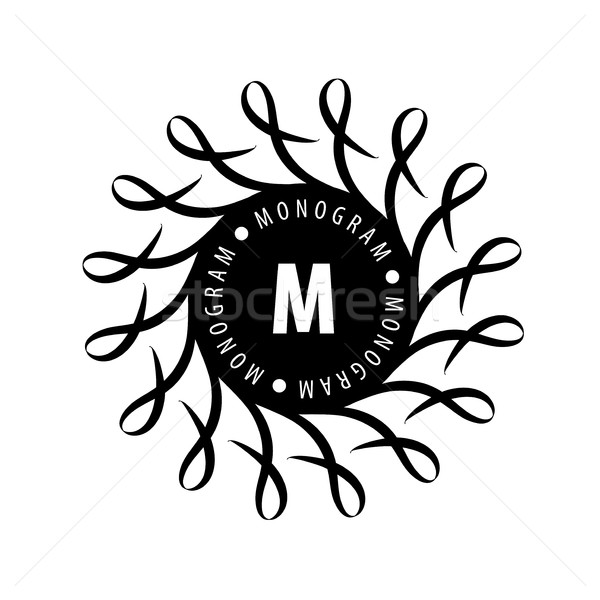 Stock foto: Monogramm · Vektor · Rahmen · logo · Vorlage · Muster
