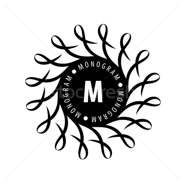 Stockfoto: Monogram · vector · frame · logo · sjabloon · patroon