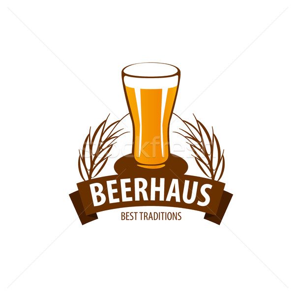 Vecteur bière logo modèle verre design [[stock_photo]] © butenkow