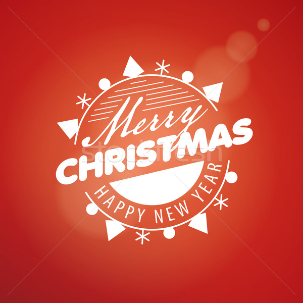 Vektor logo Weihnachten abstrakten heiter Neujahr Stock foto © butenkow