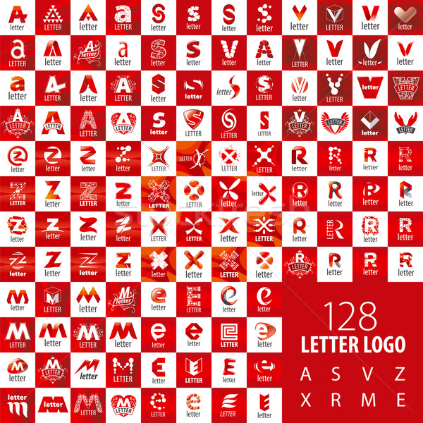 large set of vector logo letters Stock photo © butenkow