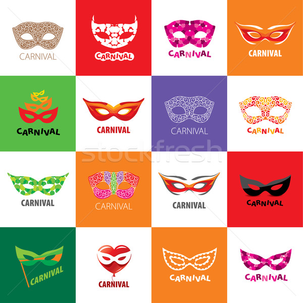 Carnaval vetor logotipo abstrato modelo festival Foto stock © butenkow