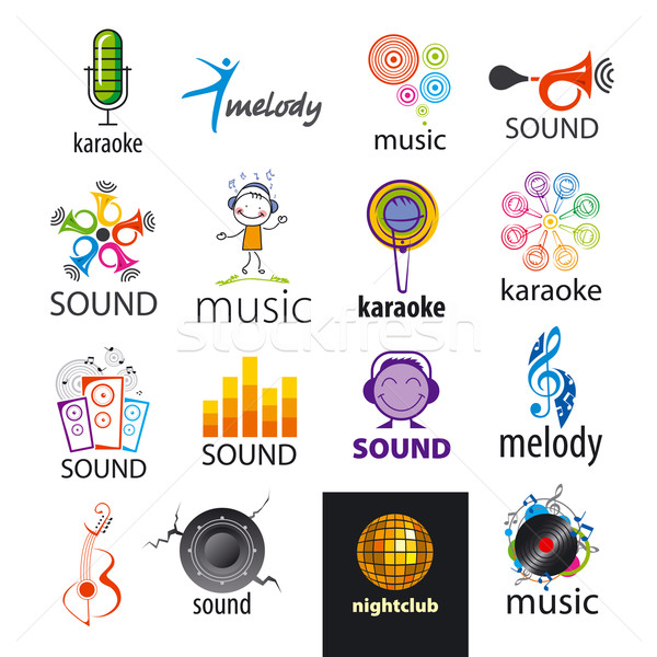 set of vector logos music and sounds Stock photo © butenkow