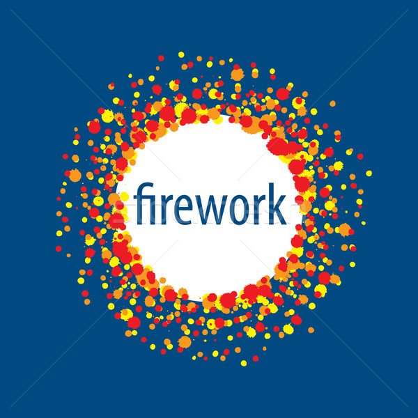 vector logo for fireworks Stock photo © butenkow