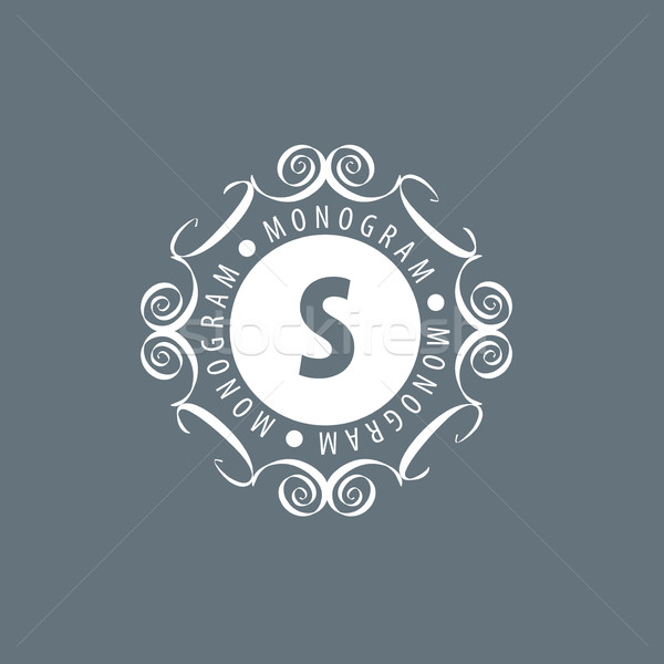 Monogram vector frame logo sjabloon patroon Stockfoto © butenkow