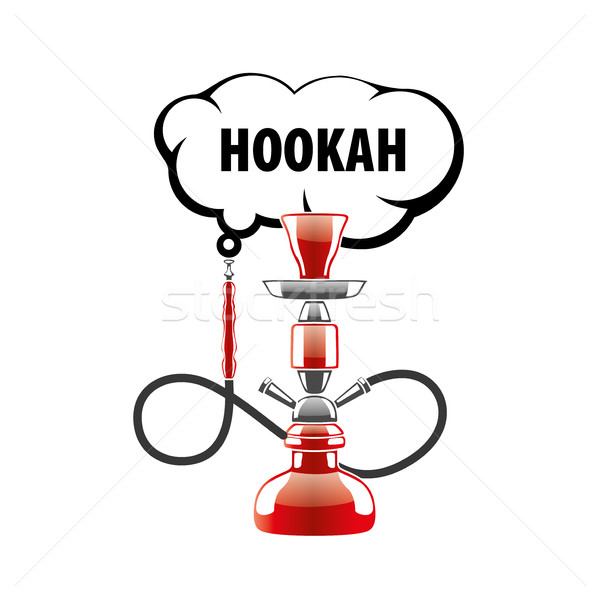 Foto stock: Vetor · logotipo · hookah · design · de · logotipo · modelo · ícone