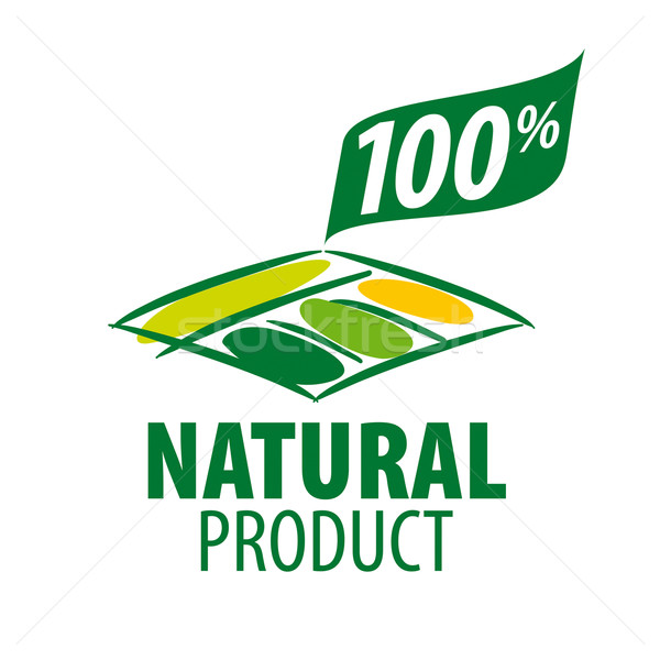 vector logo garden beds for 100% natural products Stock photo © butenkow