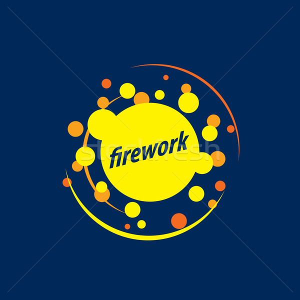 vector logo for fireworks Stock photo © butenkow