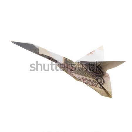 origami airplane from banknotes Stock photo © butenkow