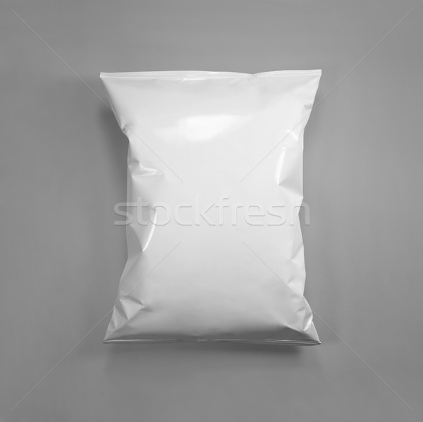 белый пакет шаблон пластиковых сумку Сток-фото © butenkow